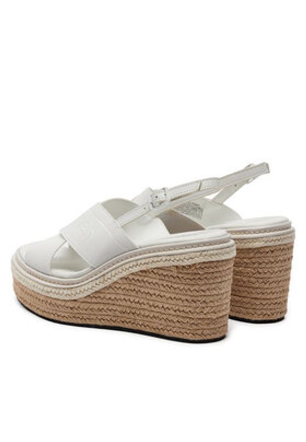 Calvin Klein Espadryle Wedge Sandal 50 He HW0HW01965 Biały. Kolor: biały. Materiał: materiał