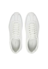 Calvin Klein Sneakersy Low Prof Runn Laceup Mono HM0HM01896 Biały. Kolor: biały. Materiał: skóra