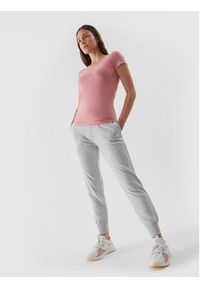 4f - 4F T-Shirt 4FAW23TTSHF0907 Różowy Slim Fit. Kolor: różowy. Materiał: bawełna #3