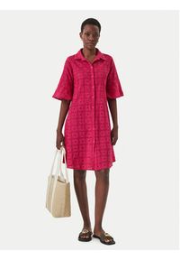 Iconique Sukienka letnia Romina IC26-039 Różowy Regular Fit. Kolor: różowy. Materiał: bawełna. Sezon: lato #2