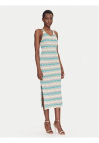Fracomina Sukienka dzianinowa FS25SD5006K414F8 Kolorowy Slim Fit. Materiał: wiskoza. Wzór: kolorowy #1