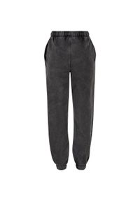 Urban Classics - Spodnie Dresowe Z Wysokimi Stanami Dla Pań I Panów. Stan: podwyższony. Kolor: czarny. Materiał: dresówka. Długość: długie
