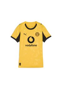 Puma - Damska koszulka pucharowa Borussia Dortmund 25/26 PUMA Yellow Sizzle Black. Kolor: czarny, wielokolorowy, żółty. Sport: piłka nożna