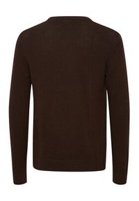 !SOLID - Solid Sweter 21107341 Brązowy Regular Fit. Kolor: brązowy. Materiał: wełna