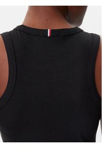 TOMMY HILFIGER - Tommy Hilfiger Sukienka letnia WW0WW38838 Czarny Slim Fit. Kolor: czarny. Materiał: wiskoza. Sezon: lato #3