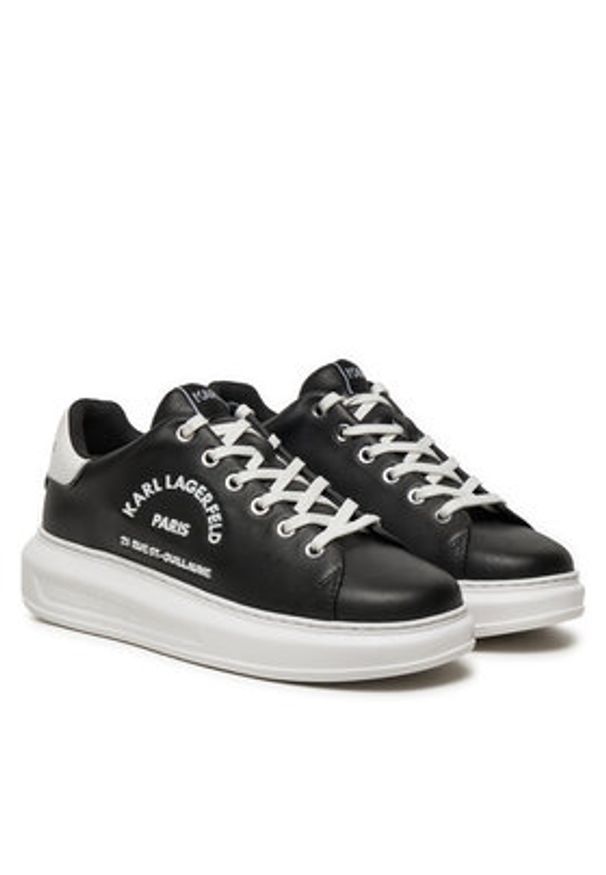 Karl Lagerfeld - KARL LAGERFELD Sneakersy KL62539K Czarny. Kolor: czarny. Materiał: skóra