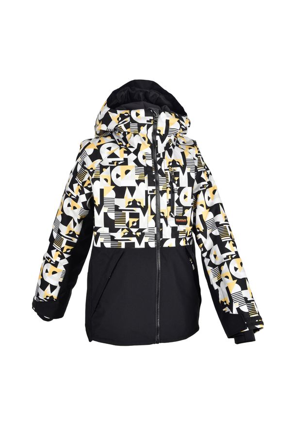 DREAMSCAPE - Kurtka snowboardowa i narciarska dla dzieci Dreamscape SNB JKT 500. Kolor: pomarańczowy. Materiał: materiał, polar, puch. Długość: długie. Sezon: zima. Sport: snowboard, narciarstwo