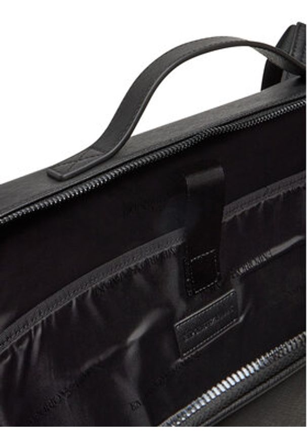 Emporio Armani Torba na laptopa EM001782 AF13670 UC001 Czarny. Kolor: czarny. Materiał: skóra