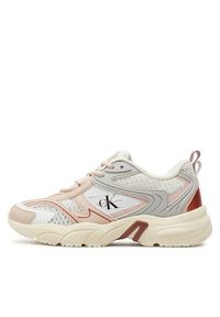 Calvin Klein Jeans Sneakersy Retro Tennis Low Lace Mh Ml Met YW0YW01373 Biały. Kolor: biały