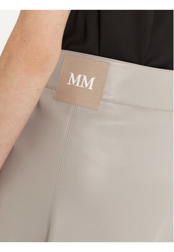 Max Mara Leisure Spódnica z imitacji skóry Marzia 2516771027 Szary Regular Fit. Kolor: szary. Materiał: skóra