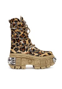 NEW ROCK Trzewiki M-WALL373 Beżowy. Kolor: beżowy. Materiał: skóra. Styl: rockowy #1