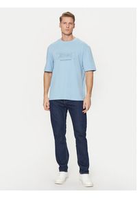 Hugo - HUGO T-Shirt Nufrancos 50532095 Niebieski Regular Fit. Kolor: niebieski. Materiał: bawełna