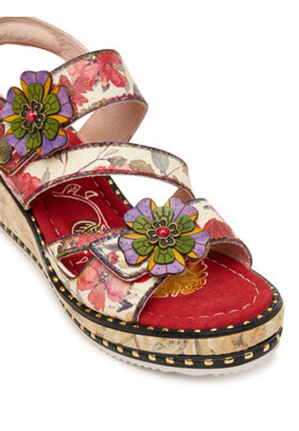 Laura Vita Sandały Ballon 09 Kolorowy. Materiał: skóra. Wzór: kolorowy