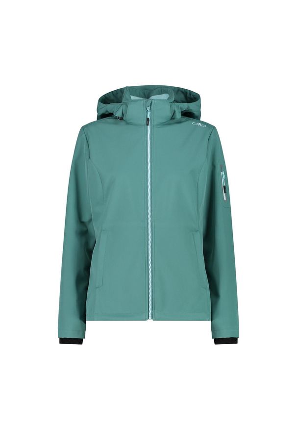 Kurtka damska turystyczna CMP 39A5006. Kolor: zielony. Materiał: softshell. Sport: turystyka piesza