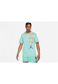 Koszulka sportowa męska Nike Air Jordan Stretch. Kolor: zielony. Długość rękawa: krótki rękaw. Długość: krótkie. Sport: koszykówka #1