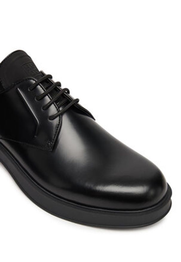 Hugo - HUGO Półbuty Lenner Derb Lthf 50548550 Czarny. Kolor: czarny. Materiał: skóra