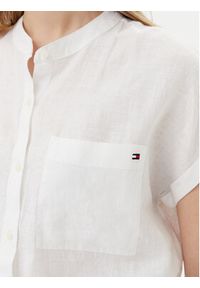 TOMMY HILFIGER - Tommy Hilfiger Koszula WW0WW44715 Biały Regular Fit. Kolor: biały. Materiał: len #3