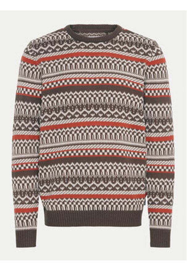 Blend Sweter 20717485 Brązowy Regular Fit. Kolor: brązowy. Materiał: syntetyk