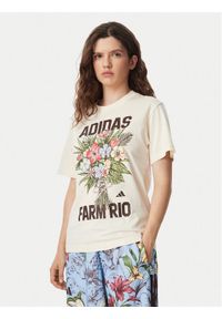 Adidas - adidas T-Shirt Fram Rio Graphic KR0280 Kremowy Regular Fit. Kolor: kremowy. Materiał: bawełna #1