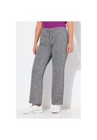 ULLA POPKEN - Damskie Spodnie funkcyjne dresowe szybkoschnące kieszeń na zamek. Kolekcja: plus size. Kolor: szary. Materiał: poliester, materiał