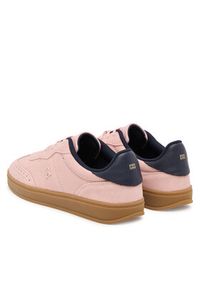 TOMMY HILFIGER - Tommy Hilfiger Sneakersy Heritage FW0FW08822 Różowy. Kolor: różowy. Materiał: zamsz, skóra