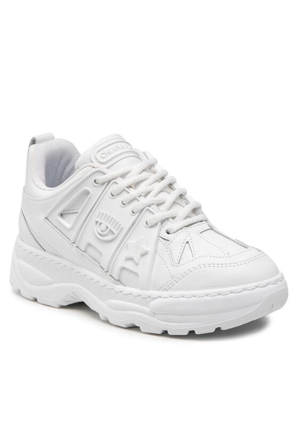 Chiara Ferragni Sneakersy CF3000-009 Biały. Kolor: biały. Materiał: skóra