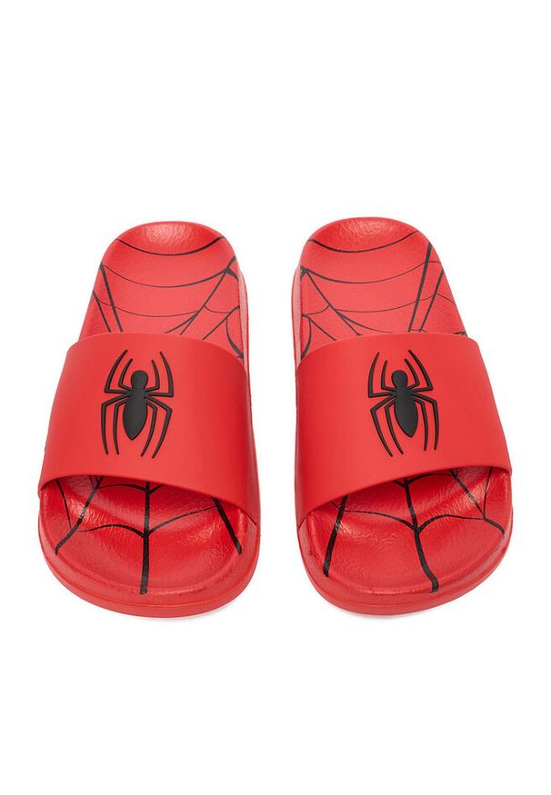 Klapki Spiderman Ultimate. Kolor: czerwony. Wzór: motyw z bajki