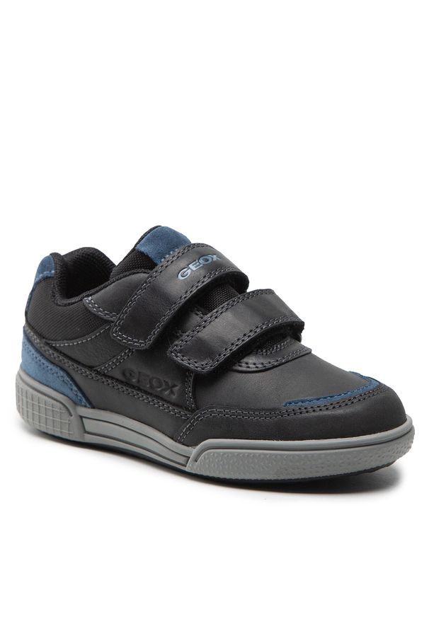 Sneakersy Geox J Poseido B. C J16BCC 0CLFU C0052 S Black/Blue. Kolor: szary. Materiał: skóra