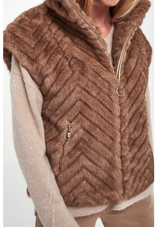 Joseph Ribkoff - Kamizelka damska futrzana JOSEPH RIBKOFF. Materiał: futro