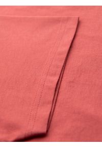 Ombre Clothing - T-shirt męski klasyczny bawełniany BASIC - koralowy V17 - Rozmiar: XL. Okazja: na co dzień. Kolor: pomarańczowy. Materiał: bawełna. Styl: klasyczny