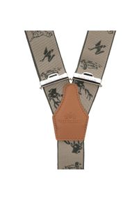Wittchen - Męskie szelki do spodni beżowo-brązowe. Kolor: brązowy, wielokolorowy, beżowy. Materiał: materiał. Wzór: jednolity, paski, kolorowy #3