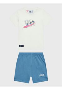 Adidas - adidas Komplet t-shirt i szorty sportowe Disney Mickey And Friends HK9780 Kolorowy Regular Fit. Materiał: bawełna. Wzór: motyw z bajki, kolorowy