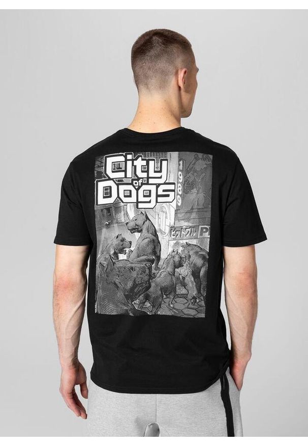 PITBULL - Koszulka męska Pitbull City Of Dogs. Kolor: szary, wielokolorowy, czarny. Sport: turystyka piesza