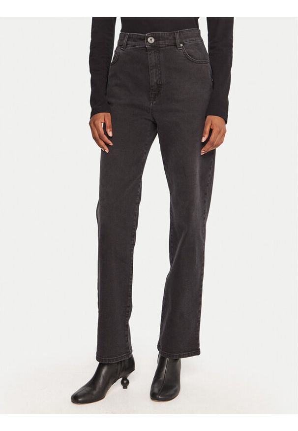 Weekend Max Mara Jeansy Cinese 2525186012 Czarny Straight Fit. Kolor: czarny