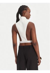 Elisabetta Franchi Kamizelka GL-003-61E2-V290 Biały Regular Fit. Kolor: biały. Materiał: syntetyk #2