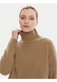 Weekend Max Mara Golf Borgia 2525366112 Beżowy Relaxed Fit. Typ kołnierza: golf. Kolor: beżowy. Materiał: wełna