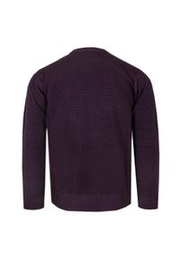 Męski Sweter Pako Jeans - Wełniany - Śliwkowy Melanż. Materiał: akryl, wełna. Wzór: melanż. Styl: klasyczny, elegancki