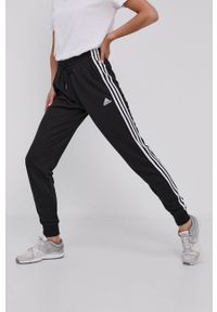Adidas - adidas Spodnie GM8733 damskie kolor czarny gładkie. Kolor: czarny. Wzór: gładki #3