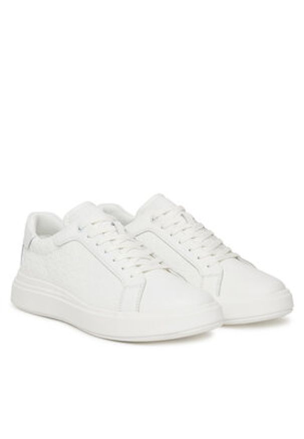 Calvin Klein Sneakersy Chunky Low Top Lace Up Mono HM0HM01970 Biały. Kolor: biały. Materiał: skóra