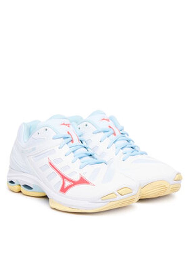 Mizuno Buty halowe Wave Voltage 2 V1GC2460 Biały. Kolor: biały. Materiał: skóra. Model: Mizuno Wave