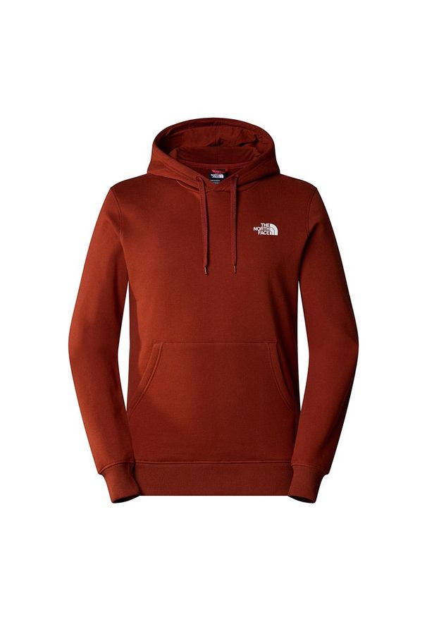 Bluza The North Face Seasonal Graphic 0A7X1PUBC1 - brązowa. Typ kołnierza: kaptur. Kolor: brązowy. Materiał: bawełna. Wzór: nadruk. Styl: klasyczny