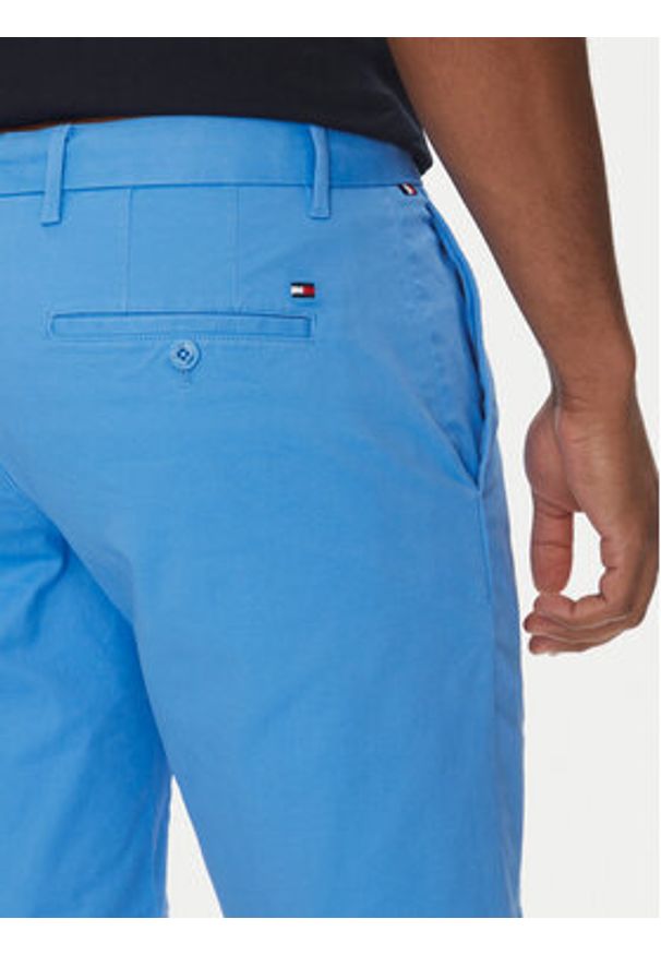 TOMMY HILFIGER - Tommy Hilfiger Szorty materiałowe Brooklyn MW0MW23563 Niebieski Regular Fit. Kolor: niebieski. Materiał: bawełna