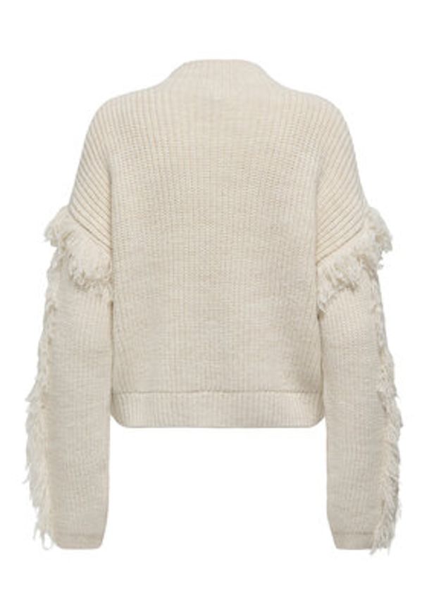 only - ONLY Sweter Molly 15363467 Beżowy Regular Fit. Kolor: beżowy. Materiał: syntetyk