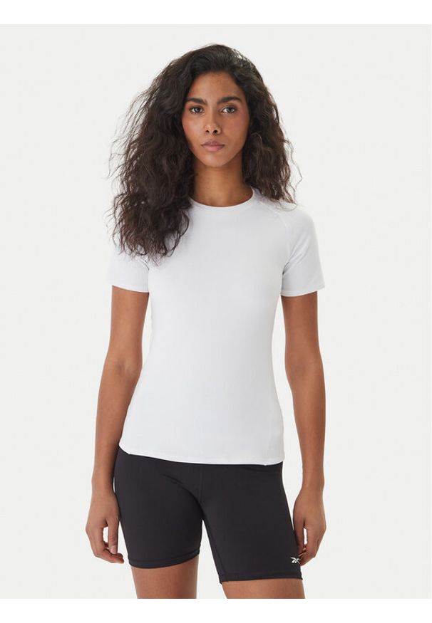Reebok T-Shirt Reebok x Ewa Chodakowska RK25613CCW Biały Slim Fit. Kolor: biały. Materiał: syntetyk