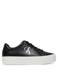 Calvin Klein Jeans Tenisówki YW0YW00847 Czarny. Kolor: czarny. Materiał: skóra