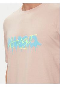 Hugo T-Shirt Decation 50515282 Różowy Regular Fit. Kolor: różowy. Materiał: bawełna #2