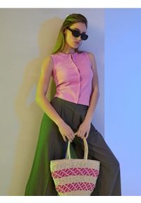 Sinsay - Spodnie wide leg z wiskozą i domieszką lnu - brązowy. Kolor: brązowy. Materiał: wiskoza, len #1