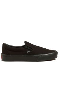 Buty Vans Classic Slip-On VN000EYEBKA1 - czarne. Okazja: na co dzień. Zapięcie: bez zapięcia. Kolor: czarny. Materiał: guma, materiał. Szerokość cholewki: normalna. Model: Vans Classic