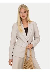 only - ONLY Marynarka Raven 15338389 Beżowy Slim Fit. Kolor: beżowy. Materiał: syntetyk #1