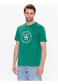 United Colors of Benetton - United Colors Of Benetton T-Shirt 3YR3U1050 Zielony Regular Fit. Kolor: zielony. Materiał: bawełna